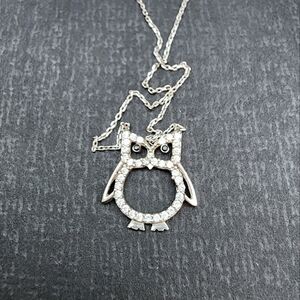 .925 Sterling Silver Owl Pendant